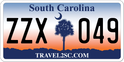 SC license plate ZZX049