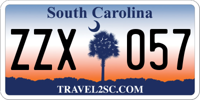 SC license plate ZZX057