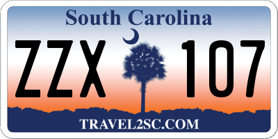 SC license plate ZZX107