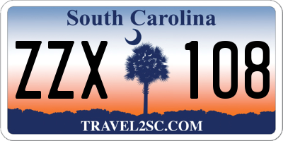 SC license plate ZZX108