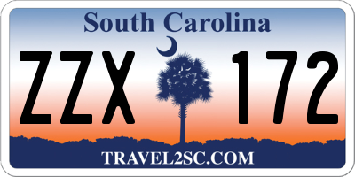 SC license plate ZZX172