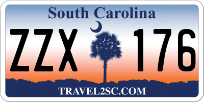 SC license plate ZZX176