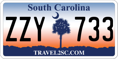 SC license plate ZZY733
