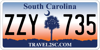 SC license plate ZZY735