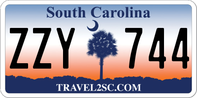 SC license plate ZZY744