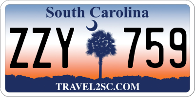 SC license plate ZZY759