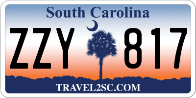 SC license plate ZZY817