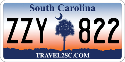 SC license plate ZZY822