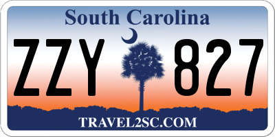 SC license plate ZZY827