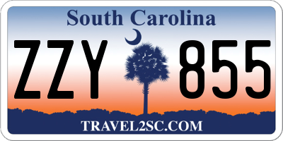 SC license plate ZZY855