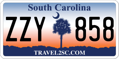 SC license plate ZZY858