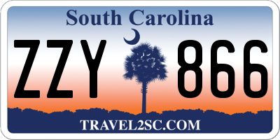 SC license plate ZZY866