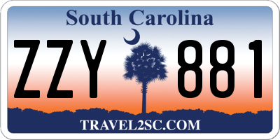 SC license plate ZZY881