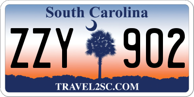 SC license plate ZZY902