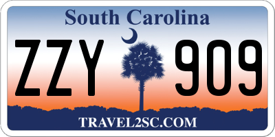 SC license plate ZZY909