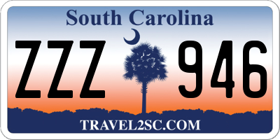 SC license plate ZZZ946