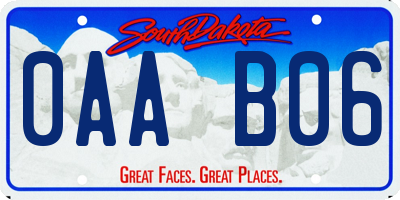 SD license plate 0AAB06