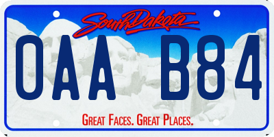 SD license plate 0AAB84