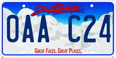 SD license plate 0AAC24