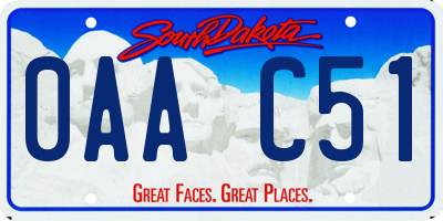 SD license plate 0AAC51