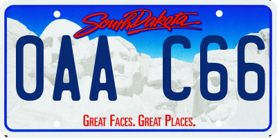 SD license plate 0AAC66
