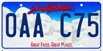 SD license plate 0AAC75