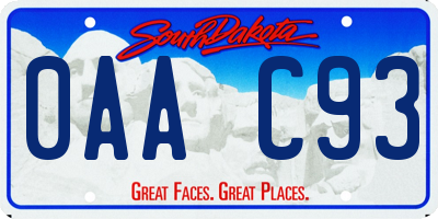 SD license plate 0AAC93