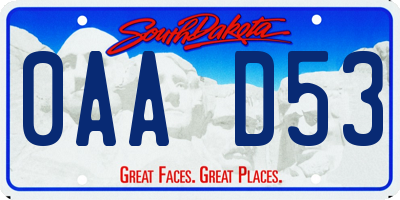 SD license plate 0AAD53
