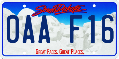 SD license plate 0AAF16