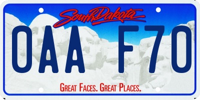SD license plate 0AAF70
