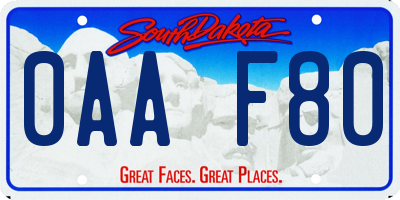 SD license plate 0AAF80