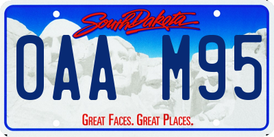 SD license plate 0AAM95