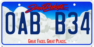 SD license plate 0ABB34