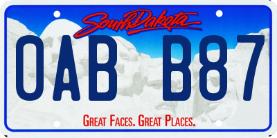 SD license plate 0ABB87