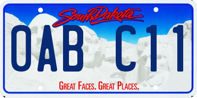 SD license plate 0ABC11