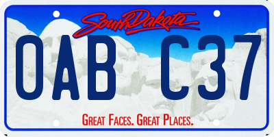 SD license plate 0ABC37
