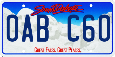 SD license plate 0ABC60