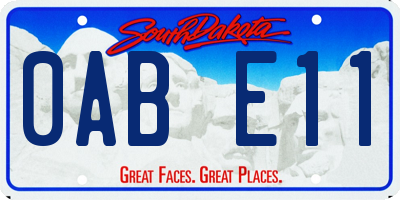 SD license plate 0ABE11