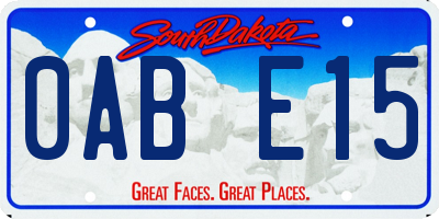 SD license plate 0ABE15