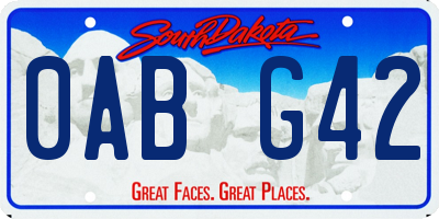 SD license plate 0ABG42