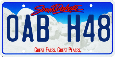 SD license plate 0ABH48