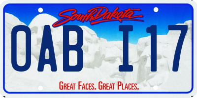 SD license plate 0ABI17