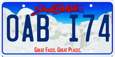 SD license plate 0ABI74