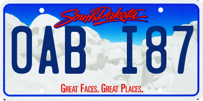 SD license plate 0ABI87