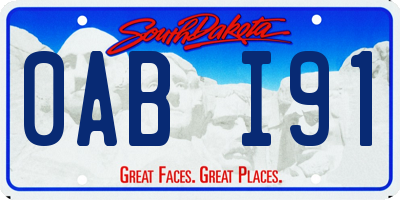 SD license plate 0ABI91