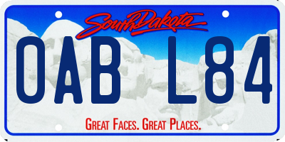 SD license plate 0ABL84