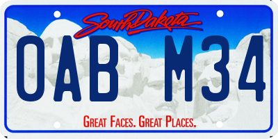 SD license plate 0ABM34
