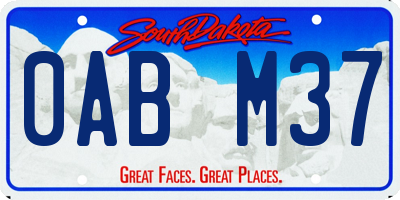 SD license plate 0ABM37