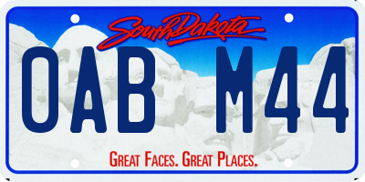 SD license plate 0ABM44