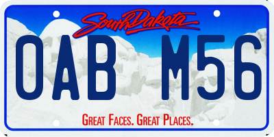 SD license plate 0ABM56